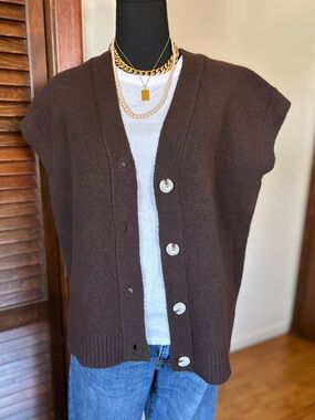 Song of Style Chocolate Knit Vest